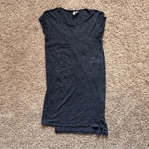 H&M Basic Heather Gray T-Shirt Dress XS loose fit